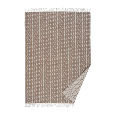 Knit jacquardvävd filt sand