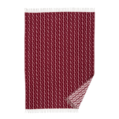 Knit jacquardvävd filt burgundy