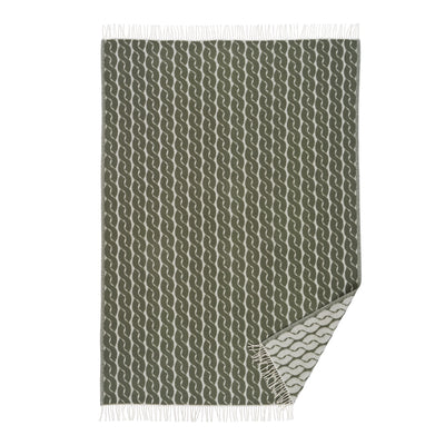 Knit jacquardvävd filt grön