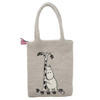 Moomin tree hug filtad väska - Grå - 100% ull