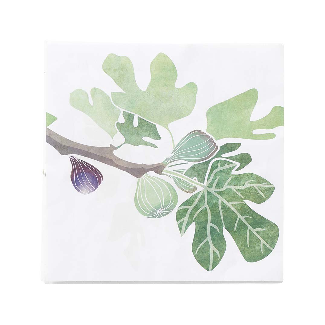 Figs pappersservett - Vit, grön